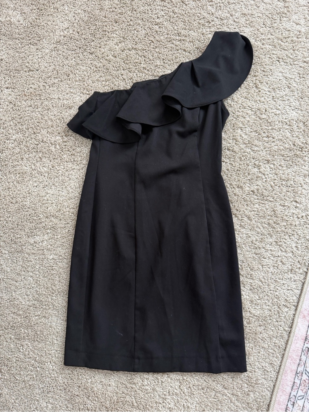 H&M Women’s One-Shoulder Ruffle Black Dress